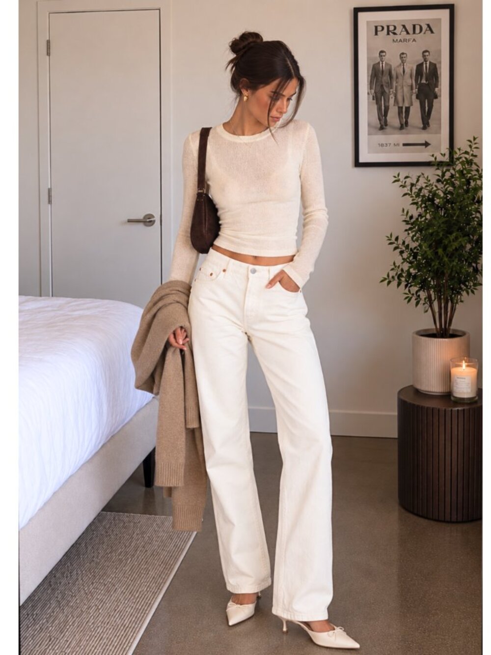 Levi’s Premium 501 ’90s Jeans 29 Ecru White Loose Straight $110